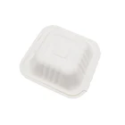 100% compostable 6 inch sugacane bagasse clamshell bagasse dinnerware