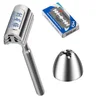 Normal blades 3 pieces equal 6 half blades multi-layer function and Cost savings family safe razor