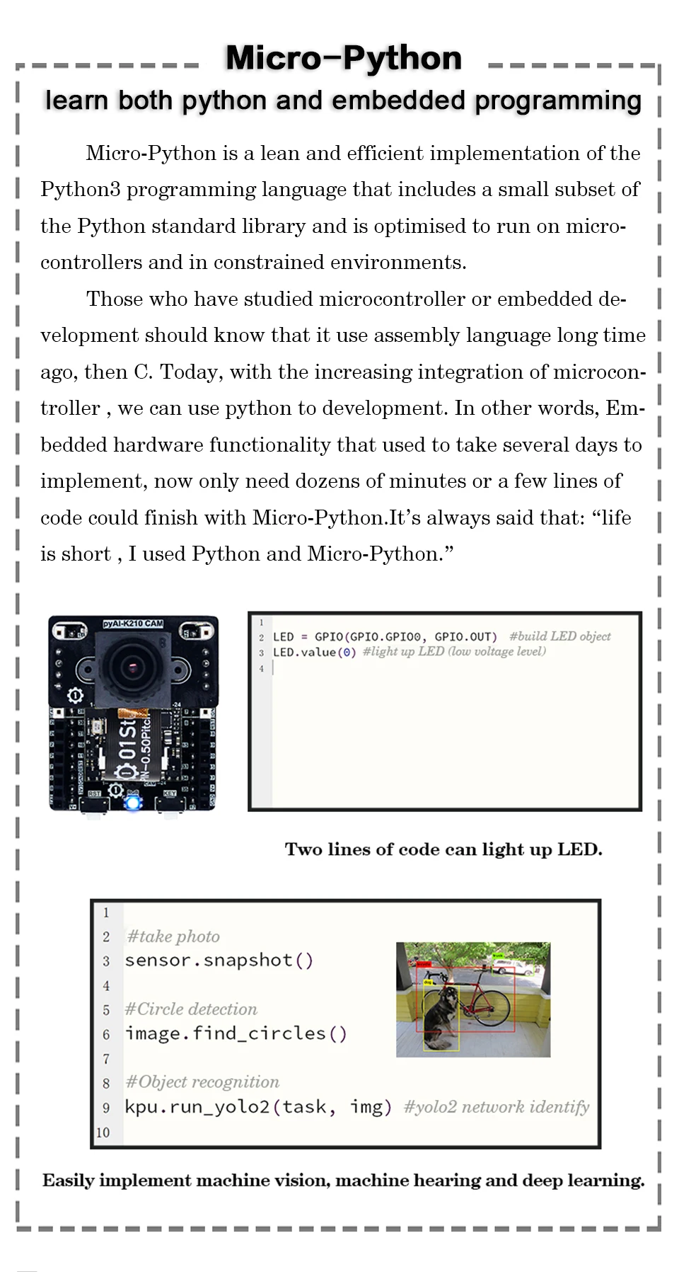 01studio Sipeed Pyai-K210 Development Demo Board - Python AI