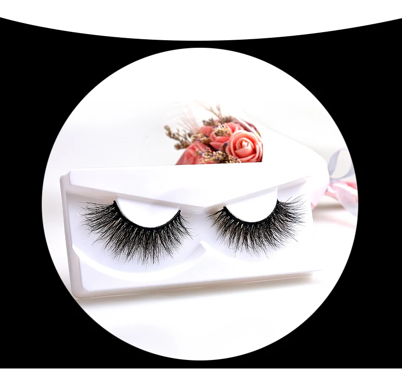 100% 3d mink effect false eyelash 3d mink eyelashes with custom packaging 