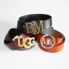 Metal Buckle Factory Accept Custom Logo Brand Metal Letters Plate Belt Buckle