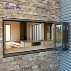 Commercial system glass aluminum bi-folding / bifold / accordion / folding window