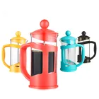 Plastic Coffee Plunger with Stainless Steel filter glass French Press Coffee Tea Maker