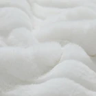 White Color Great Hand Feeling Rabbit Faux Fur Fabric Faux Mink Fur Fabric Customized Support