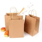 Custom Food Grade Bakery Take Out Food Packaging Brown Craft Kraft grocery Paper Bags