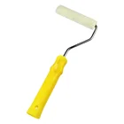 4 Inch Paint Roller Brush Pure Wool Fabric Epoxy Refill Roller Cover Hand Tool PP Handle Roller Brush