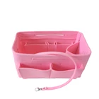Large Travel Felt Makeup Cosmetic Bag Organizer With Zipper