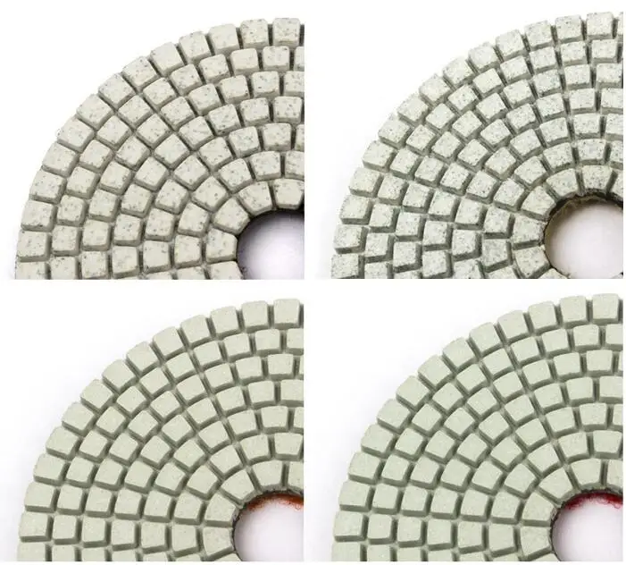 Super flexible Wet Polishing Pads 4 Inch Three 3 Step Polishing Pads For Granite Marble Engineered Stone and other natural stone