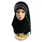 2019 new pattern fashion muslim women head wear stone stretch jersey hijab scarf shawl