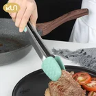 Customized Logo High Heat Kitchen Food Tongs Stainless Steel Food BBQ Tongs