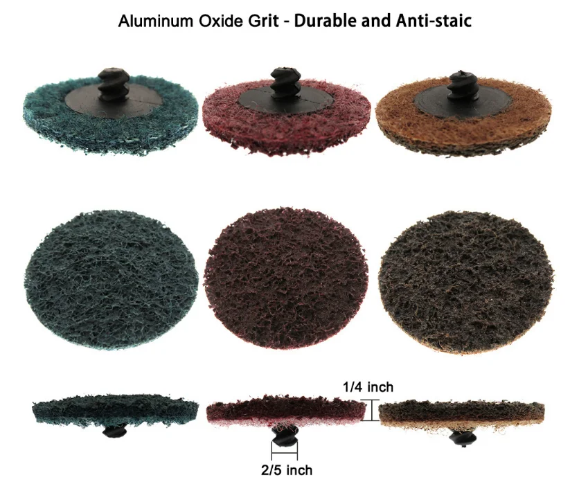 2-Inch Fine/Medium/Coarse Quick Change disc with Assorted "Roloc" Surface Conditioning