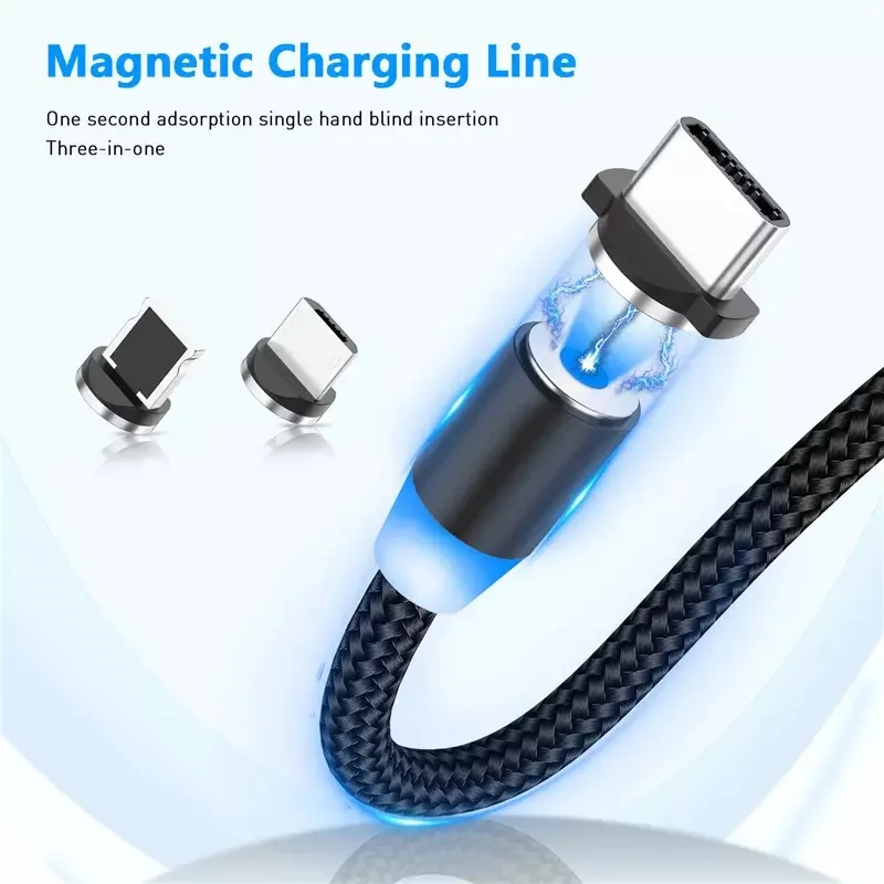 AP-K 1m 2.4A quick charge 3 in 1 magnetic charging cable - ANKUX.COM