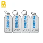 Key Chains Custom Logo Hotel Key Tags With Different Room Numbers QR Code Key Chains Unique Barcode Key Fobs