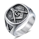 Stainless Steel Single Big Ring Custom Men Silver Rings