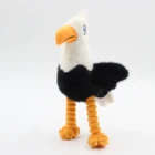 small cute animal shape soft funny long legs plush squeaky chew pet eagle toys