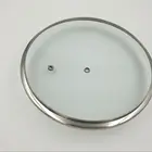C Pot Pot Lid Hot Sale C Type Normal Tempered Glass Lid With Stainless Steel Rim For Non Stick Soup Pot