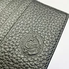 custom deboss logo black pu leather RFID CARD HOLDER wallet