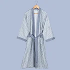 Juntu supplier double layer pure cotton wholesale bathrobe hotel bath robe summer