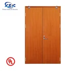 swing wooden big size tempered mat glass hotel room door with certification