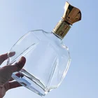Empty Superior Quality Clear Custom 750ml Alcohol Brandy Vodka Rum Cognac 700ml Glass Bottles for Liquor