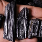 Natural Powerful Raw Block and Stick Black Attractive Rough Tourmaline Stone