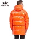 Men Jacket In Stock Orolay Shiny Thickened Coat Men Puffer Winter Down Jacket