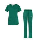 wholesale design women stylish cotton polyester fabric print nursing hospital nurse uniforms medical scrub set