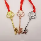 Family Amazon Popular Family Gifts Red Ribbon Lanyard Metal Santa Magic Christmas Key