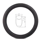 High quality light weight 16 inch 25mm width with 38mm deep 3K road bike clincher carbon rims