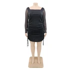 Clothes Hot Sale Dress Women Clothes Women Dress Sexy Tight Black Long Sleeve Short Skirt