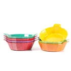 Melamine Bowls with Handles 11.2" x 9.3" x 3.4" Inch 66.62 oz Ounce for Soup Cereal Stew Chill Set of 20