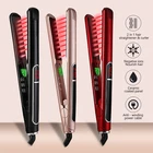 Professional Titanium Plates Touch Screen LCD Display Adjustable Temp Fast Heats Up Flat Iron for All Hair Types