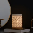 Hot selling home decoration ceramic led incense burners light with woode base