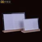 Acrylic slant back horizontal sign holder easy installation tabletop sign holder
