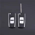 Metal Car Key 2 Buttons With Silicone Shell smart Key Car Blank santafe transponder key