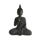 Hand Resin Crafts Home Decor Buddhism Hand Made Resin Meditating Sakyamuni Buddha Sculpture Craft