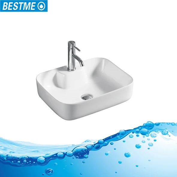 Smooth surface Counter top Wash Basin Bathroom Rectangular hair wash basin