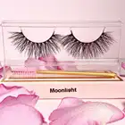 Human Hair 3D Mink False Eyelashes Artificial Mink Human Hair Own Brand 25mm Eyelashes And Box