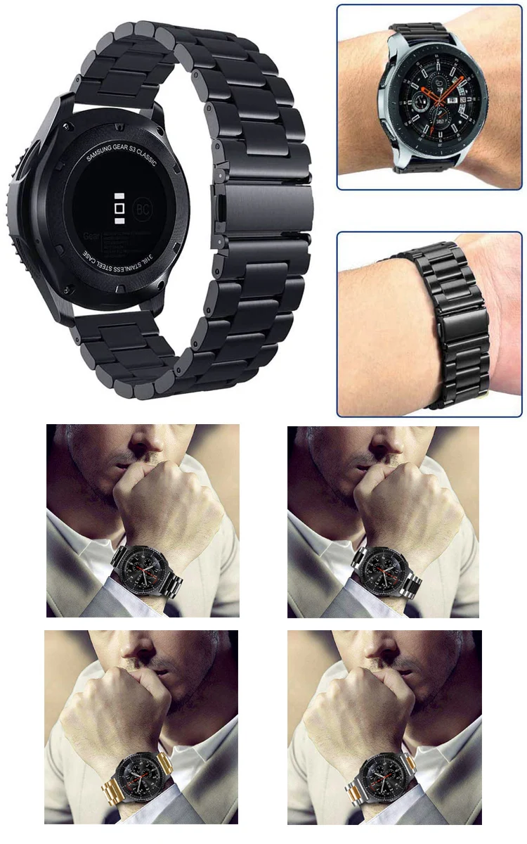 Mm Stainless Steel Watch Strap Band With Buckle For Samsung Gear S