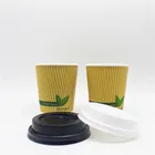 Manufactory direct reusable biodegradable bamboo coffee cup one time paper fsc