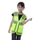 OEM Orange Yellow Kids Plain high visibility Children reflective safety vest