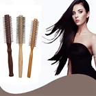 Free Shipping Women Man Girls Roll Hair Round Beauty Makeup Salon Wavy Curly Styling Tools wooden hair comb