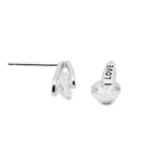 New trendy 925 silver Korean stud earrings cubic zirconia crystal for women