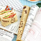 Customized single 4C printed LOGO Aluminum Foil Hamburger/Sandwich Wrapping Paper