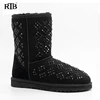 Fashion hot drill women ankle boots real australia sheepskin boots /shoes for ladies