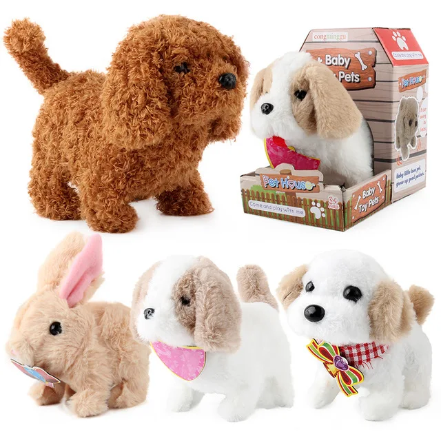new promotional video will walk pet dog teddy rabbit plush toy
