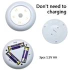 1 or 2 or 3 pcs per pack white color mini battery operated motion sensor lamp kitchen led under cabinet light