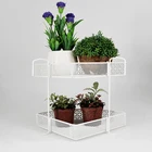Planter Pot Stand Double Desk Triangle Flower Potted