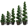 large artificial topiary spiral tree green leaves led artificial palm trees with pot decoration