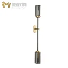 Modern bedroom up down glass gold luxury with led copper wall light